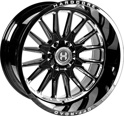 Hardcore Off-Road Wheels 20x10 Hardcore Off-Road HC24 Gloss Black Milled 8x6.5/165 -19mm 