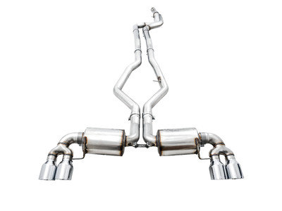AWE Tuning 19-22 BMW M340i (G20) Non-Resonated Touring Edition Exhaust - Quad Chrome Silver Tips 3015-42148 AWE Tuning 19-22 BMW M340i (G20) Non-Resonated Touring Edition Exhaust - Quad Chrome Silver Tips 3015-42148