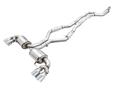 AWE Tuning 19-22 BMW M340i (G20) Resonated Touring Edition Exhaust - Quad Chrome Silver Tips 3015-42150 AWE Tuning 19-22 BMW M340i (G20) Resonated Touring Edition Exhaust - Quad Chrome Silver Tips 3015-42150