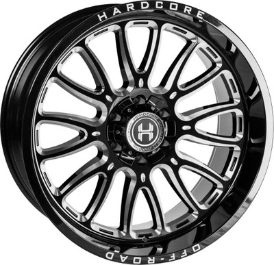 Hardcore Off-Road Wheels 22x12 Hardcore Off-Road HC101 Gloss Black Milled (* May Require Trimming) 8x6.5/165 -44mm 