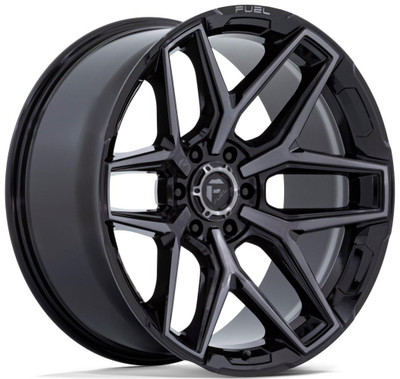 Fuel Off-Road Wheels 22x12 Fuel Off-Road Flux Gloss Black w/ Brushed Gray DDT FC854 (* May Require Trimming) 5x5/127 -44mm 