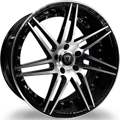Marquee Wheels (Black Friday Sale) 20x9 Marquee M3266 Gloss Black Machined 5x120 35mm 