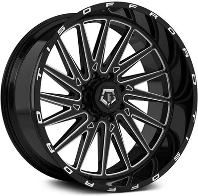 TIS Off-Road Wheels (Black Friday Sale) 20x12 TIS Off-Road 547BM Gloss Black Milled(* May Require Trimming) 6x135 6x5.5/139.7 -44mm 