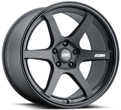ESR Wheels 19x8.5 ESR AP6 Matte Black w/ Gloss Black Lip (Flow Form) 5x120 30mm (CUSTOM)* 