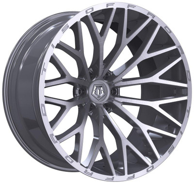 TIS Off-Road Wheels 20X10 TIS Off-Road 566BSM Brushed Silver & Milled 8x6.5/165 -24mm 