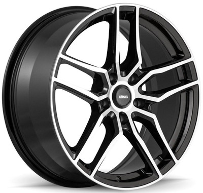 Konig Wheels 16x7.5 Konig Intention Gloss Black Machined Face 5x112 45mm Konig Wheels 16x7.5 Konig Intention Gloss Black Machined Face 5x112 45mm