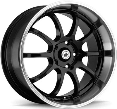 Konig Wheels 16x7 Konig Lightning Gloss Black w/ Machined Lip 4x100 4x4.5/114.3 40mm 