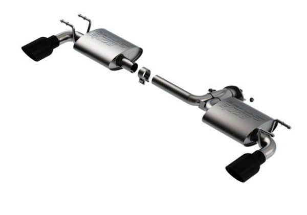 Borla 19-21 Mazda 3 Hatchback 2.0/2.5L NA S-Type Axle-back Black Chrome Tips 11970BC