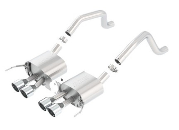 Borla 15 Chevy Corvette C7 ZO6 6.2L w/o AFM NPP S-Type Quad RD RL IC Tips Center Rear Exit Exh 11908