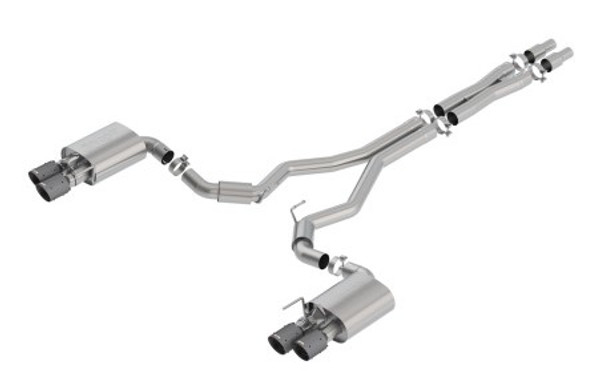 Borla 2018 Ford Mustang GT 5.0L AT/MT 3in S-Type Catback Exhaust w/ Valves (Carbon Fiber Black Tip) 140742CFBA