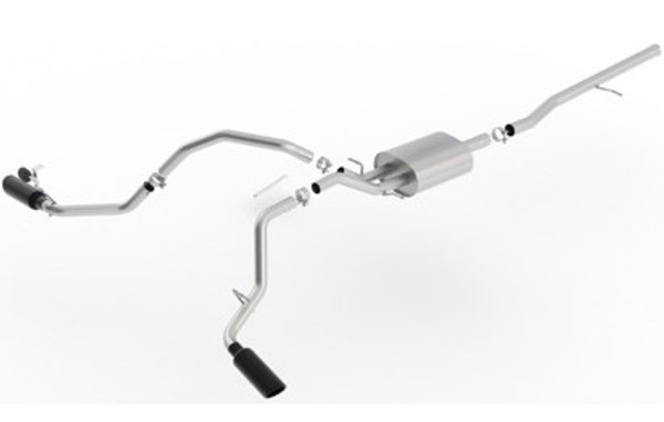 Borla 14-18 Chevrolet Silverado 1500 AT/MT 4DR SS S-Type Catback Exhaust Black Chrome Tip 140545BC