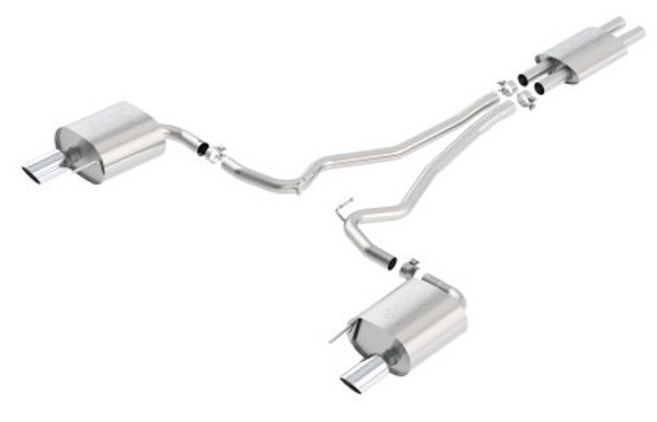 Borla ATAK Cat Back 15 Ford Mustang 3.7L V6 MT/AT 2.25in Pipe 4in Single Round Rolled Tips 140588