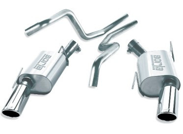 Borla 2005-2009 Mustang GT / Mustang Shelby GT500 EC-Type CB SS Single Round Rolled Tips Exhaust 1014019