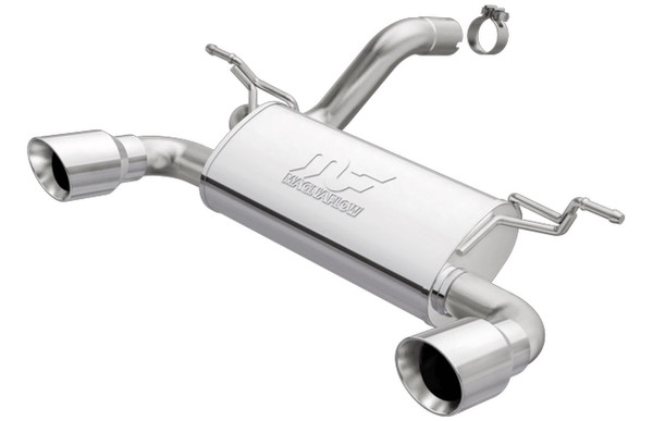 MagnaFlow 18-22 Jeep Wrangler 3.6L Dual Polished Tip Axle-Back Exhaust 19385