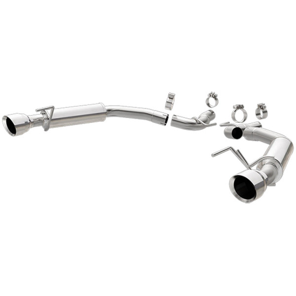 MagnaFlow 2015-2019 Ford Mustang Ecoboost Axle Back, SS, 2.5in, Competition, Dual Split Polish 4.5in Tip 19179