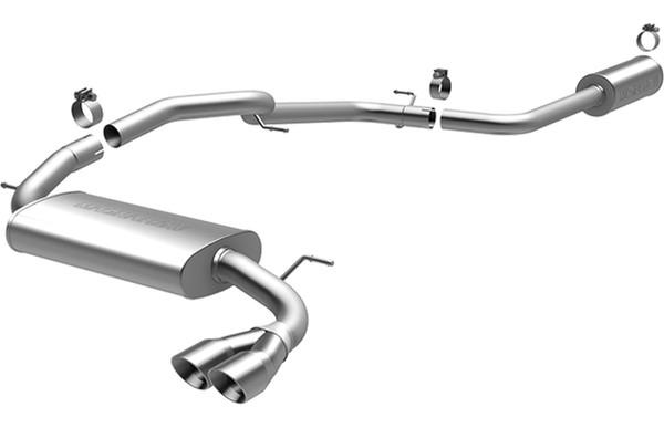 MagnaFlow 2012-2018 Ford Focus L4 2.0L HB Single Straight Rear Exit Stainless Cat Back Perf Exhaust 15072