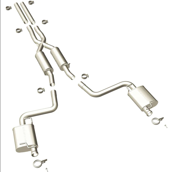 MagnaFlow 11-13 Dodge Challenger V6 3.6L Dual Split Rr Exit SS Cat Back Perf Exhaust (Reuse OE Tips) 15099