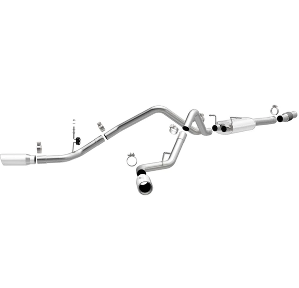 Magnaflow 14 Chev Silverado V8 5.3L SC Dual Split Rear Behind Rr Tire Exit SS Cat Back Perf Exhaust 15279