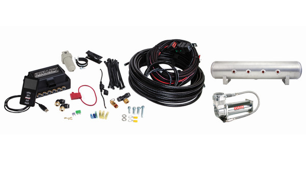 Air Lift Performance 3P (3/8 Air Line 4 Gal 7-Port  Raw Aluminum Tank VIAIR 444C Comp) 27689