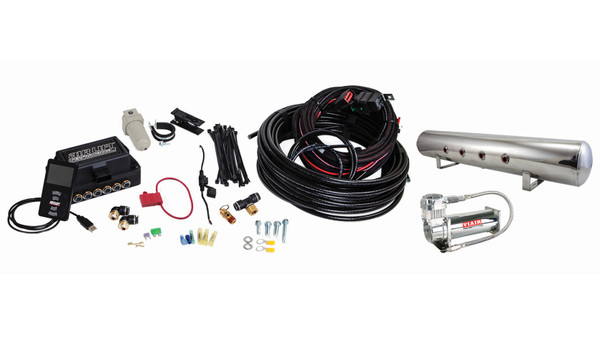 Air Lift Performance 3P (1/4 Air Line 5 Gal  Polished Aluminum Tank VIAIR 444C Comp) 27783