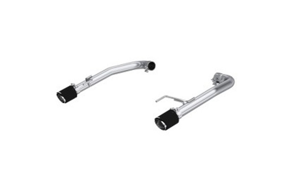 MBRP 15-17 Ford Mustang GT 5.0L T304 Stainless Steel 2.5in Axle-Back with Carbon Fiber Tips S72763CF