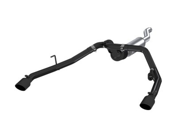 MBRP 2020 Jeep Gladiator 3.6L 2.5in Dual Rear Exit Cat Back Exhaust Black Coated S5538BLK
