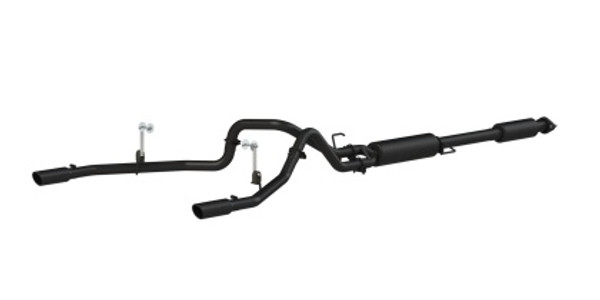 MBRP 2015 Ford F-150 5.0L 3in Cat Back Dual Split Rear Exit Black Exhaust System S5258BLK