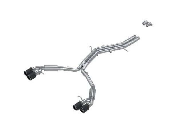 MBRP 18-21 Audi S5 Coupe/S4 Sedan T304 SS 2.5in Cat-Back Quad Rear Exit Exhaust - Carbon Fiber Tips S46073CF