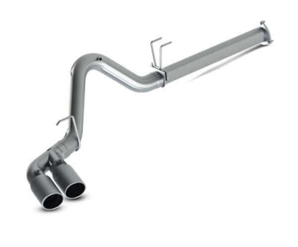 MBRP 2015 Ford F250/350/450 6.7L 4in Filter Back Dual Single Side Exit 5in Tips Alum Exhaust S6288AL
