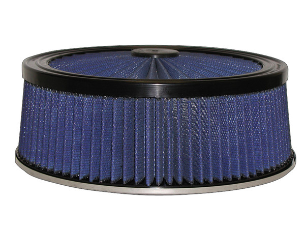 aFe MagnumFLOW Air Filters Round Racing P5R A/F TOP Racer 14D x 5H (Blk/Blue) 18-31405