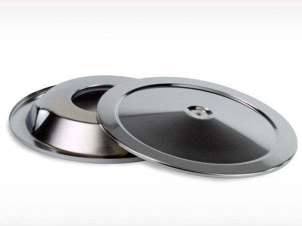 aFe MagnumFLOW Air Filters Round Racing A/F Chrome Top & Base 14 w/7/8 Drop 18-90003