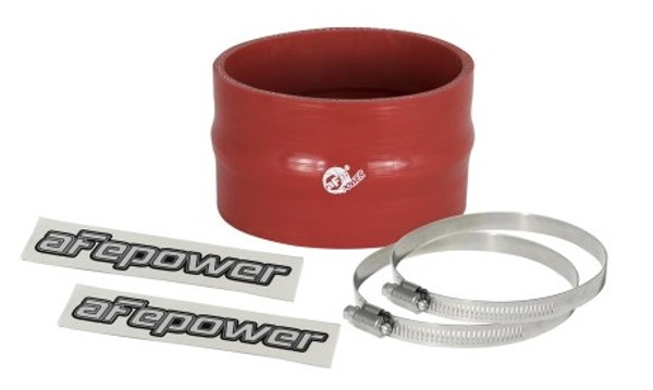 aFe Magnum FORCE CAI Univ. Silicone Coupling Kit (3.5in. ID / 2.25in. L) Straight w/Hump - Red 59-00060