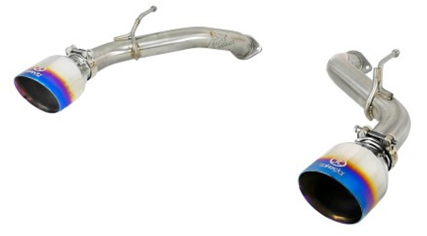 aFe Takeda 2.5in 304 SS Axle-Back Exhaust w/ Blue Flame Tips 16-18 Infiniti Q50 V6-3.0L (tt) 49-36130NM-L