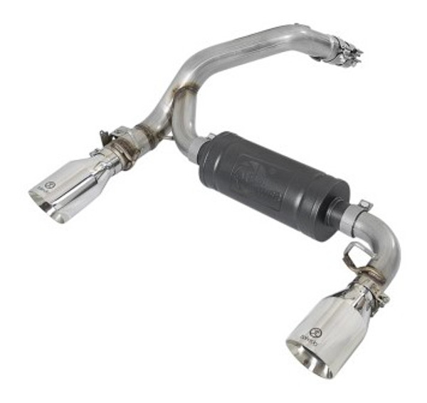 aFe Takeda 3in 304 SS Axle-Back Exhaust System w/ Polished Tip 16-18 Ford Focus RS 2.3L (t) 49-33104-P