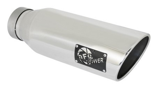 aFe MACH Force-XP 409 SS Exhaust Tip 4in In x 6in Out x 18in L Bolt-On Right 49T40601-P18