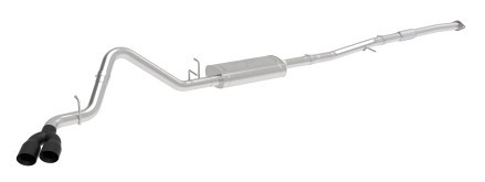 aFe Vulcan Series 3in 304SS Exhaust Cat-Back w/Blk Tip 2019 GM Silverado/Sierra 1500 L4-2.7L (t) 49-34109-B