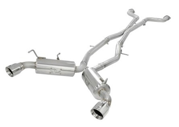 aFe Takeda 2.5inch SS Exhaust Cat-Back 09-13 Nissan 370Z V6 3.7L Polished Tips 49-36107