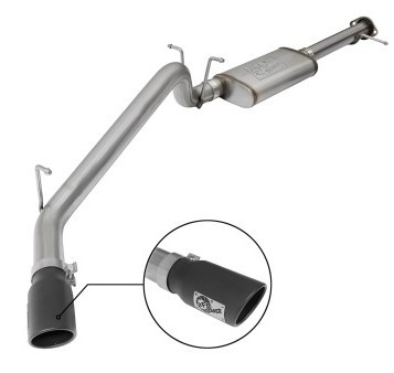 aFe Mach Force-XP Exhaust 3in CB SS 15-17 GM Colorado/Canyon 2.5L/3.6L Side Exit w/ Black Tip 49-44058-B