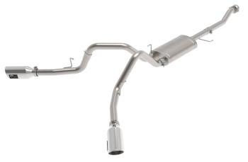 aFe Vulcan 3in 304 SS Cat-Back Exhaust 2021 Ford F-150 V6 2.7L/3.5L (tt)/V8 5.0L w/ Polished Tips 49-33126-P