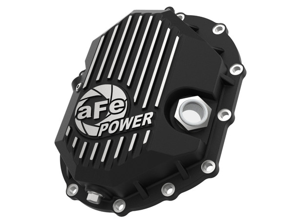 AFE Power 11-19 GM 2500-3500 AAM 9.25 Axle Front Differential Cover Black Machined Street Series 46-71050B