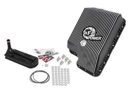 afe Transmission Pan (Black); Ford Diesel Trucks 03-10 V8-6.0/6.4L (td) 46-70122-1