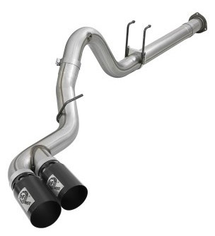 aFe Power 15-16 Ford F250/F350 6.7L Diesel Rebel XD 4in 409 SS DPF-Back Exhaust System - Black Tips 49-43121-B