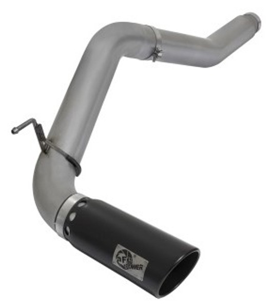 aFe LARGE BORE HD 5in DPF-Back SS Exhaust w/ Black Tip 2016 Nissan Titan 5.0L V8 (td) CC SB 49-46112-B