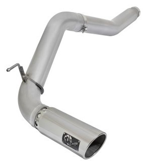 aFe Atlas Exhaust 5in DPF-Back Exhaust Aluminized Steel 2016 Nissan Titan XD V8-5.0L w/ Polished Tip 49-06112-P