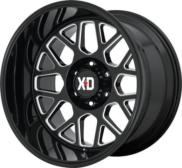 (Clearance - No Returns) 20x10 XD Series XD849 Gloss Black Milled  6x5.5/139.7 12mm