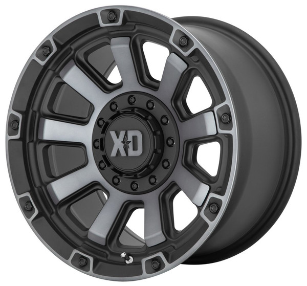 (Clearance - No Returns) 20x9 XD Series XD852 Gauntlet Satin Black w/ Gray Tint 5x5/127 5x5.5/139.7 0mm