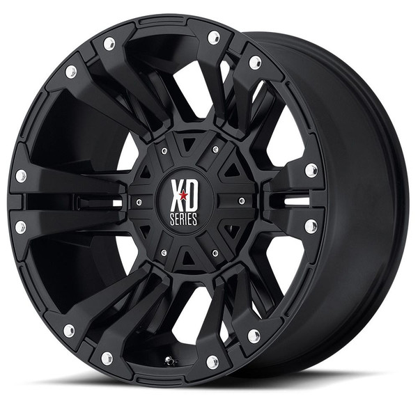 17x9 XD Series XD822 Monster II All Matte Black 5x4.5/114.3 5x5/127 -12mm