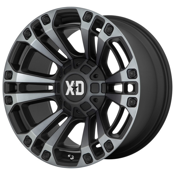 (Clearance - No Returns) 20x10 XD Series XD851 Monster 3 Satin Black w/ Grey Tint 5x5/127 5x5.5/139.7 -18mm