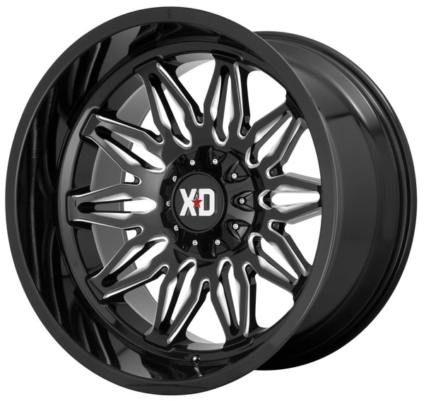 (Clearance - No Returns) 22x10 XD Series XD859 Gunner Gloss Black Milled 5x5/127 5x5.5/139.7 -18mm