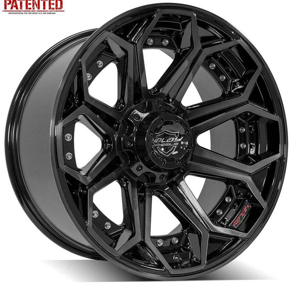 20x10 4Play Off-Road 4P80 Brushed Black 8x170 -24mm